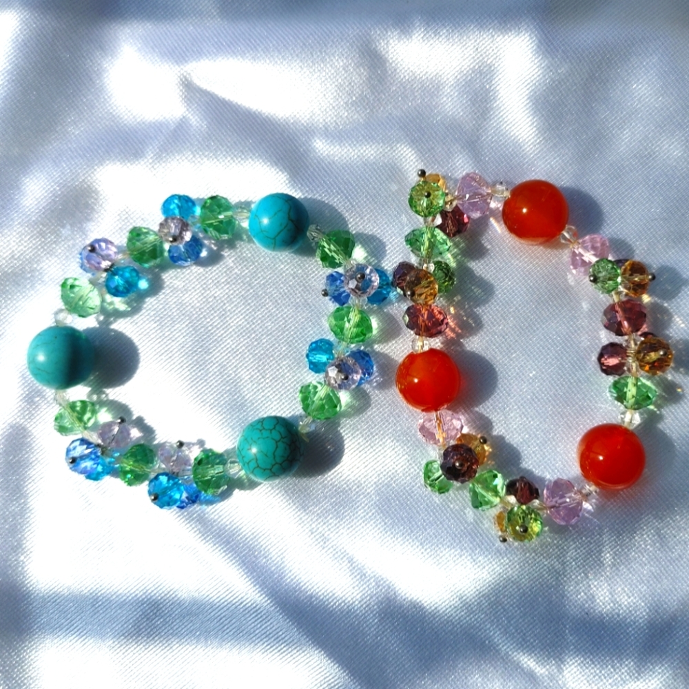 handmade stretch beaded bracelets $15 or 2/$25